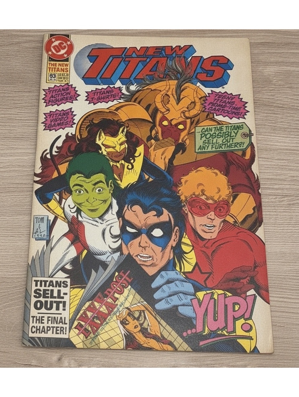 The New Titans #93 DC Comics 1992 Titans Sell-Out Nightwing Starfire Ungraded